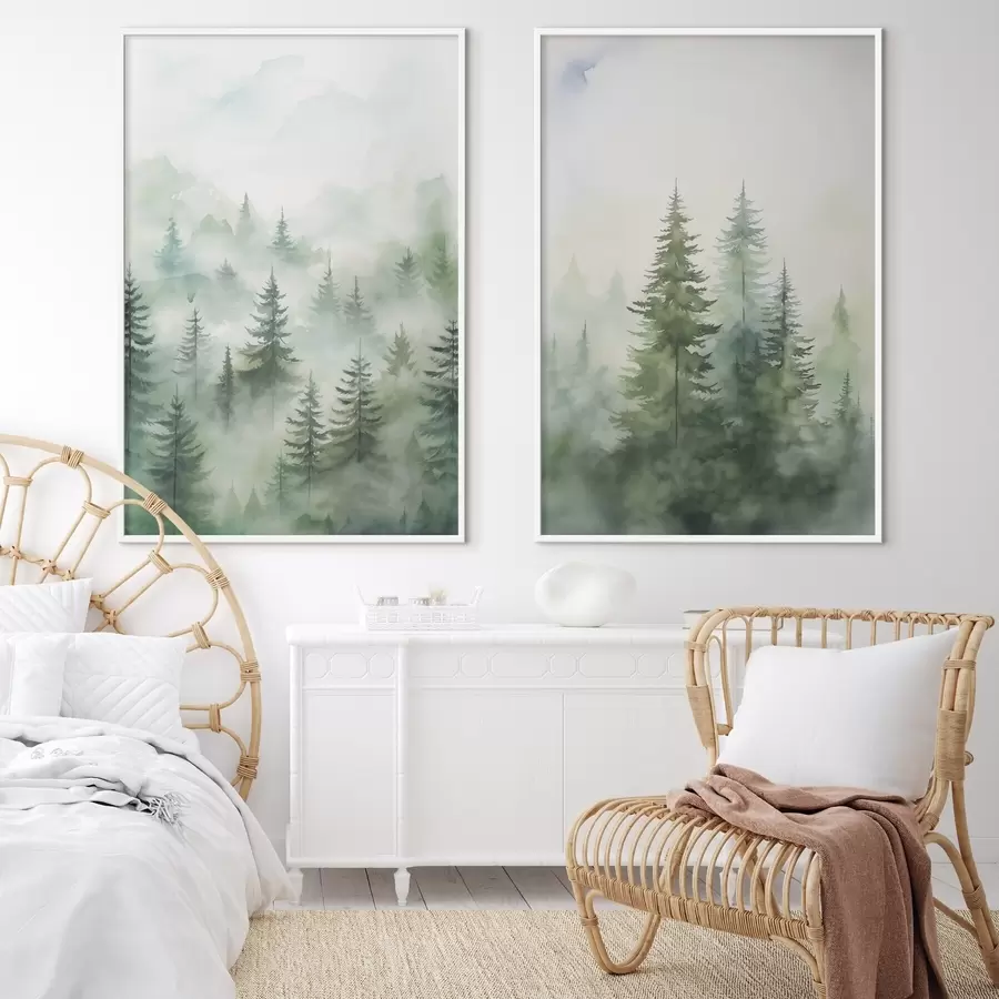 Fototapeta Las we mgle d00534