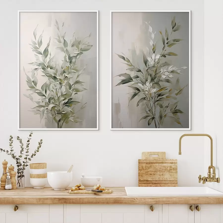 Fototapeta Abstrakcyjne gałęzie z liśćmi d00851