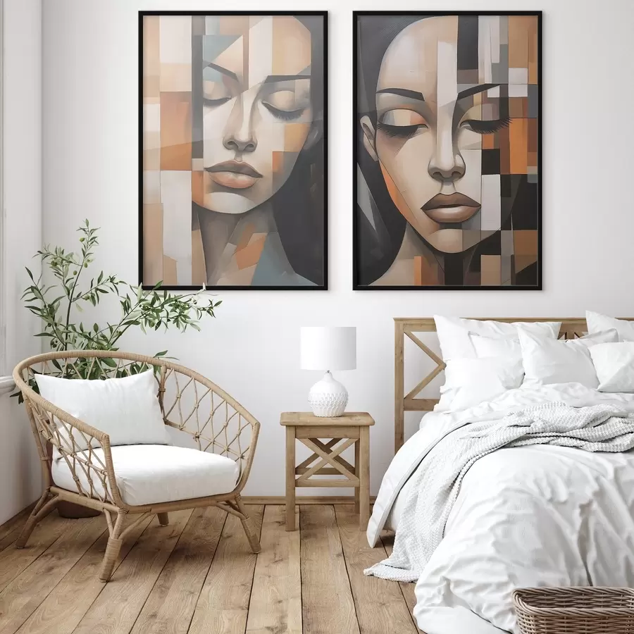 Fototapeta Kubistyczny portret kobiety d01023