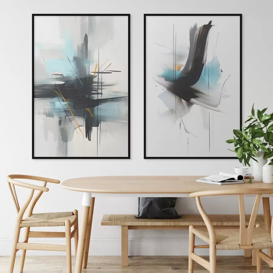 Fototapeta Abstrakcja z imitacją rozprysków i pociągnięć pędzla d01037