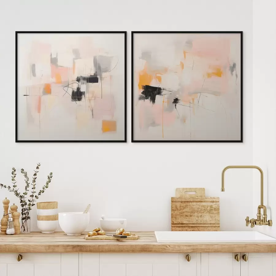 Fototapeta Kompozycja artystyczna z kontrastującymi akcentami w dwóch częściach d00980