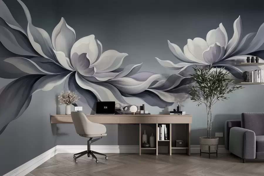 Fototapeta Elegancka gałązka z płatkami w05042