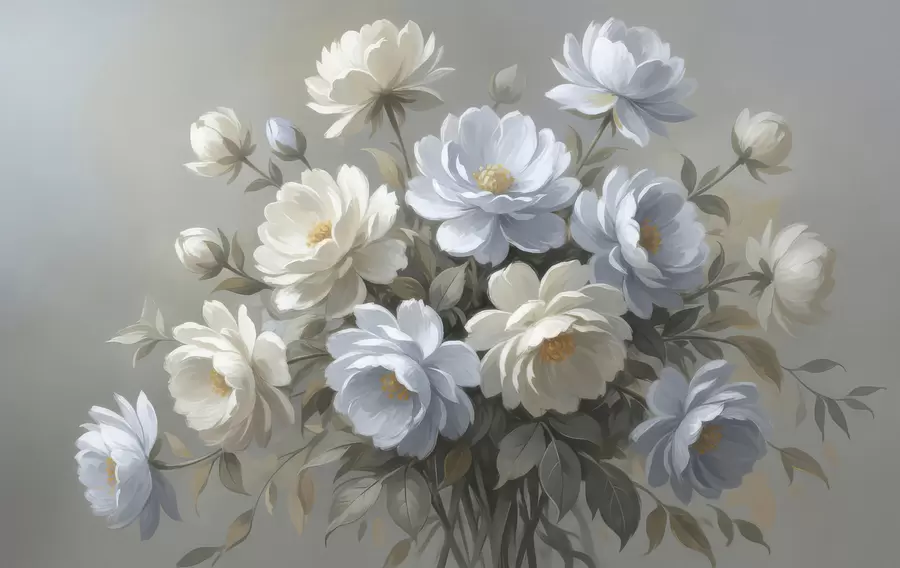 Fototapeta Delikatny bukiet kwiatów w05049