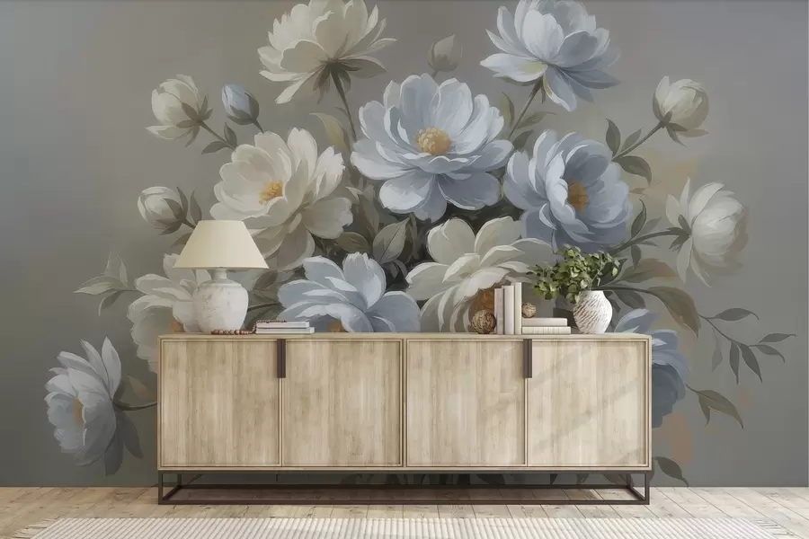 Fototapeta Delikatny bukiet kwiatów w05049