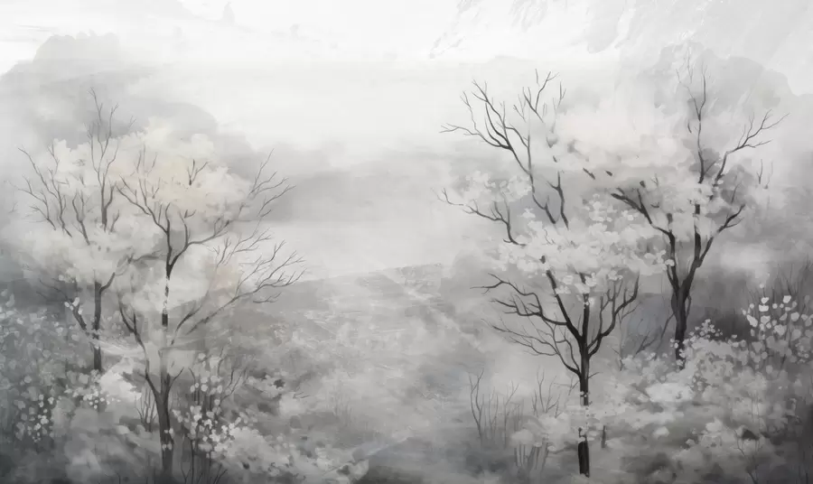 Fototapeta Lekki oddech drzew w05054