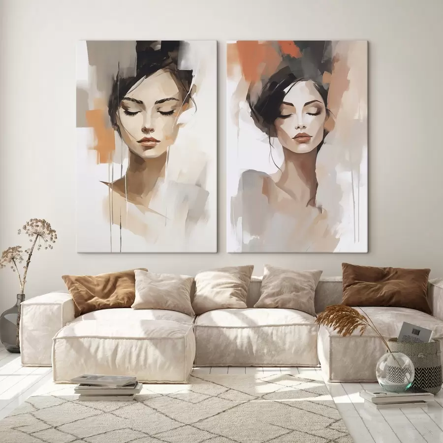 Obraz Abstrakcyjny portret dziewczyny m01159