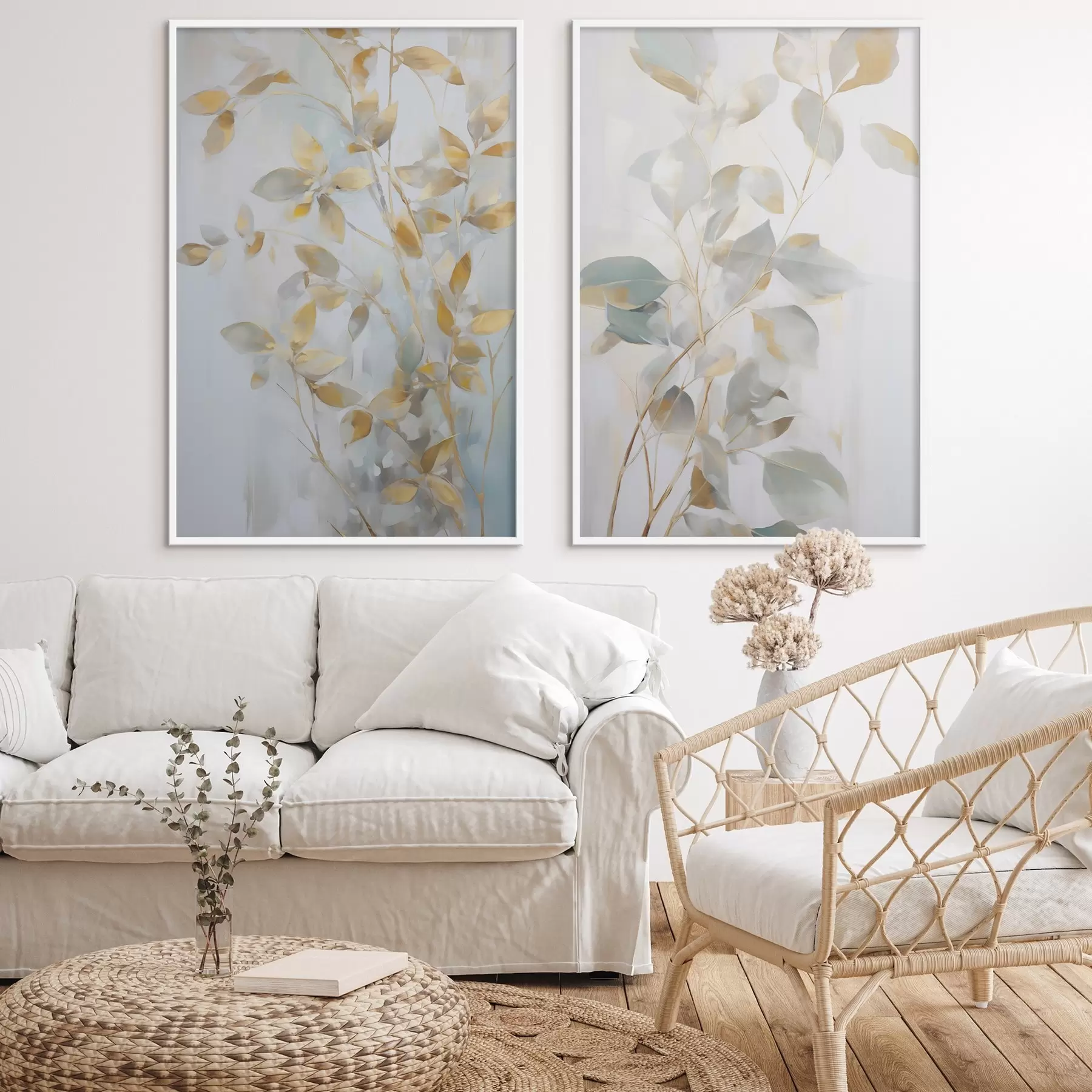 Fototapeta Abstrakcyjne liście imitujące malarstwo d00907