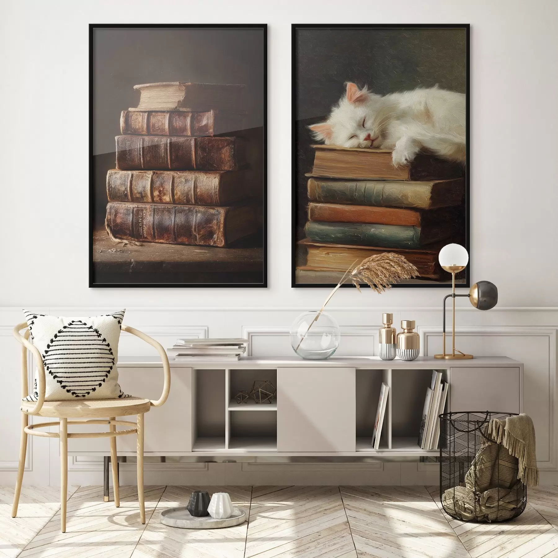 Fototapeta Kot na książkach d00919