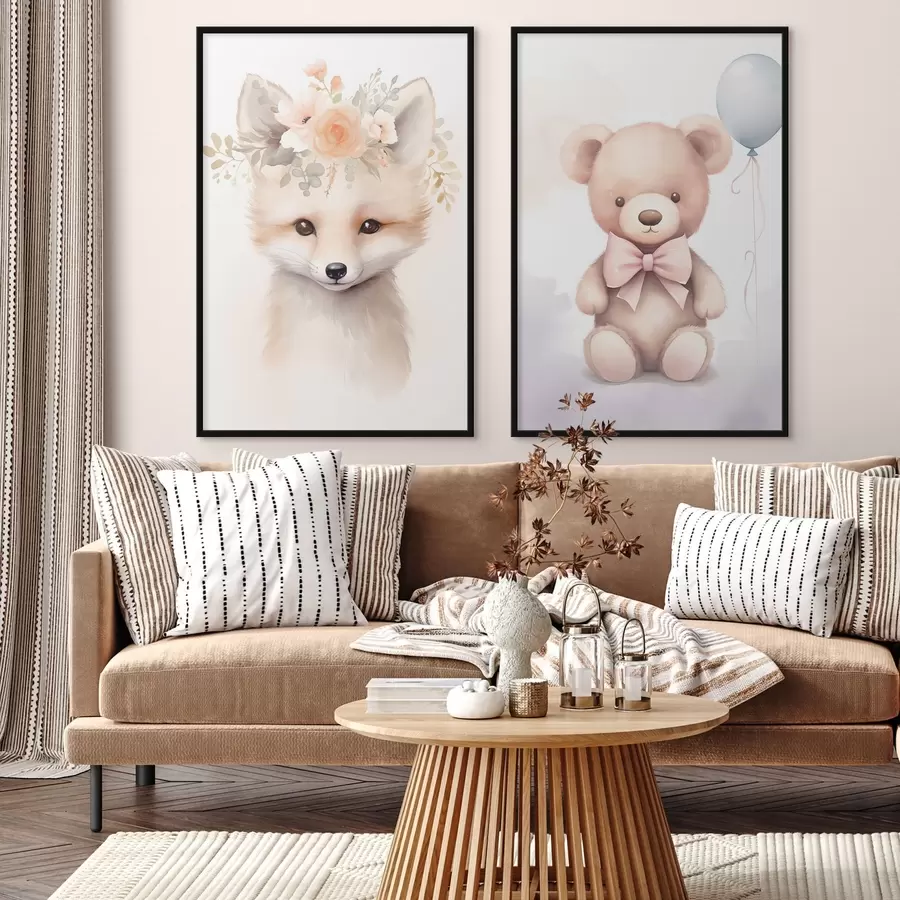 Fototapeta Lis i niedźwiedź d00921