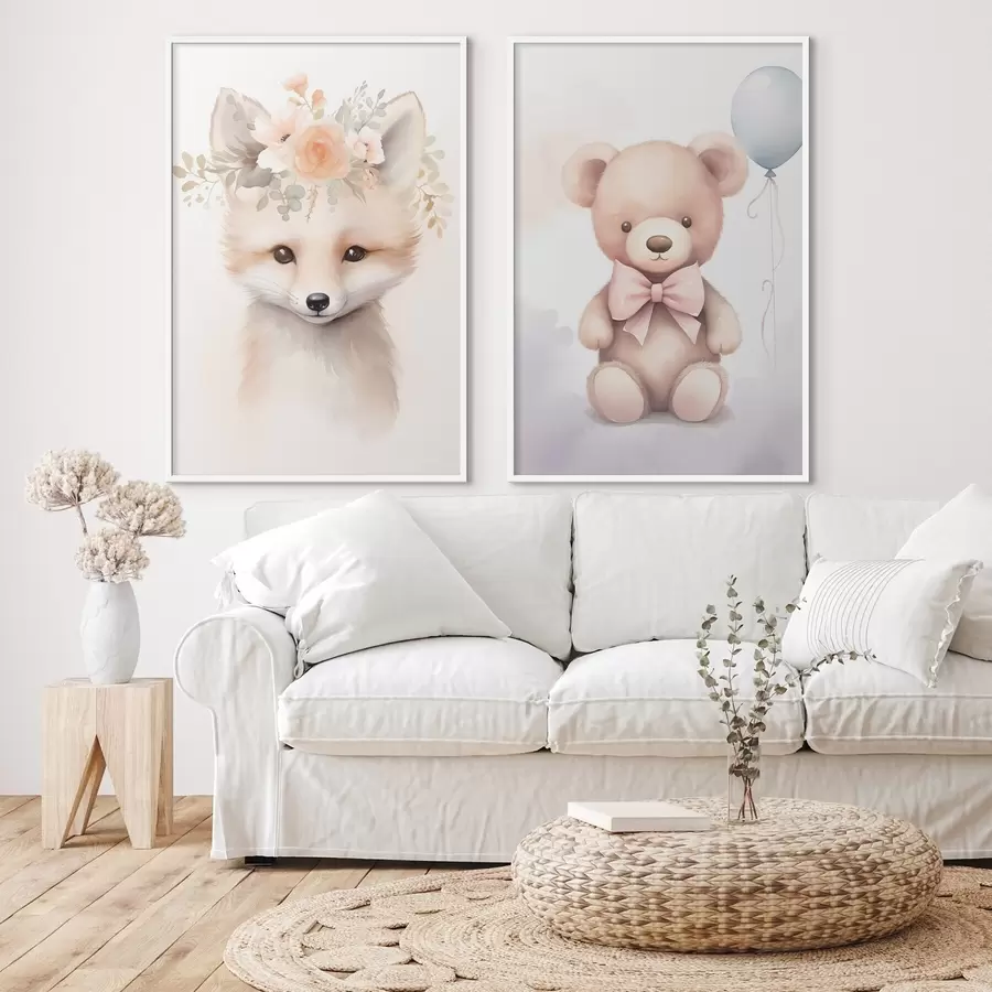 Fototapeta Lis i niedźwiedź d00921