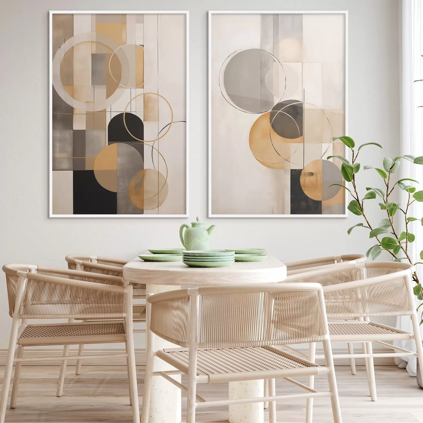 Fototapeta Abstrakcja geometryczna z okręgami d00858