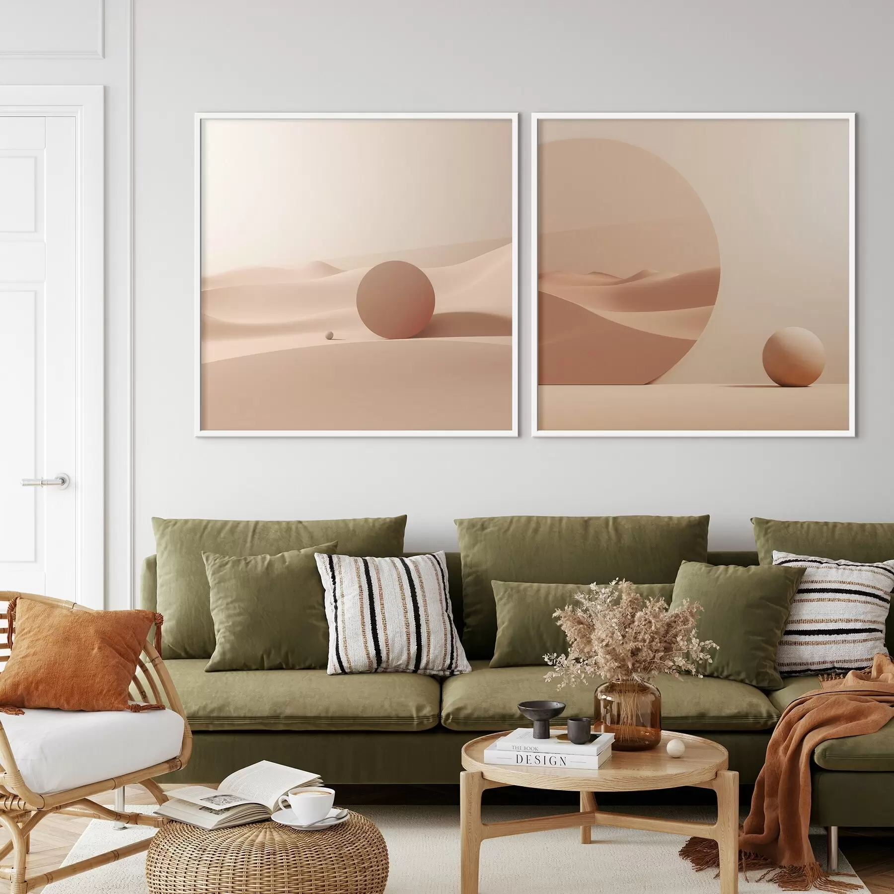 Fototapeta Kompozycja z spokojnymi przestrzeniami i geometryczną formą d00990