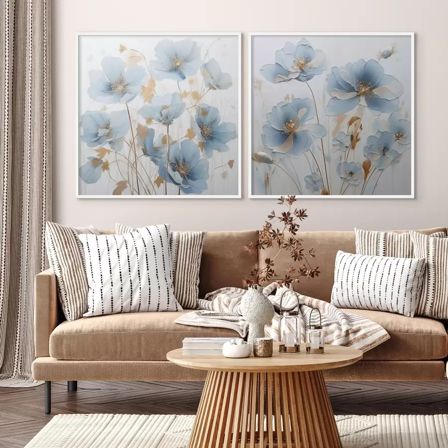 Fototapeta Delikatne kwiaty imitujące obraz d01044