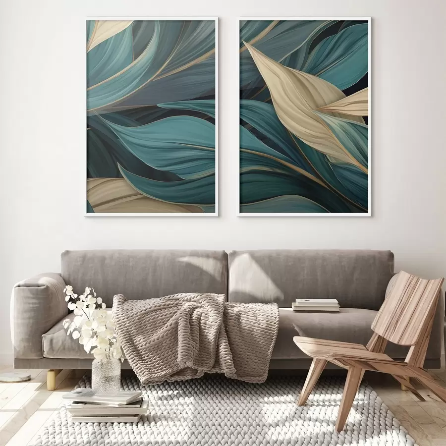 Fototapeta Zielone abstrakcyjne liście d01063