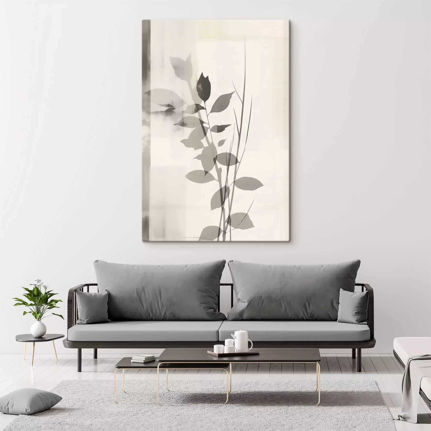 Obraz Abstrakcyjne gałęzie liści s47103