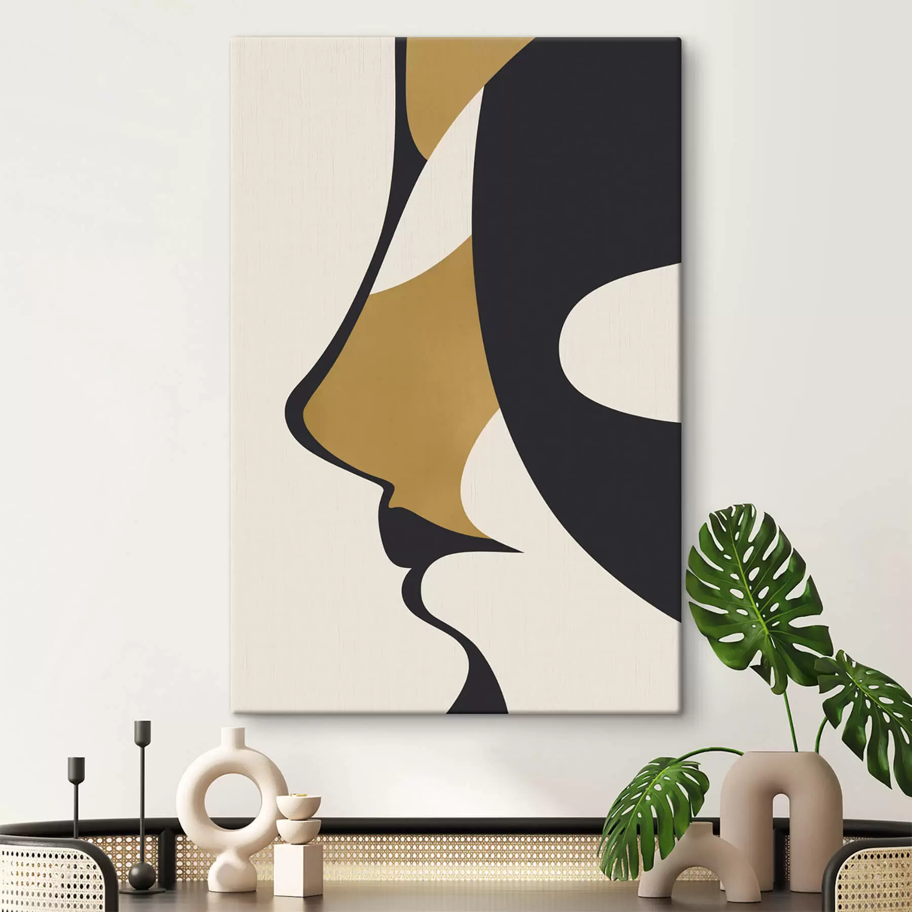 Obraz Abstrakcyjna sylwetka twarzy s47252