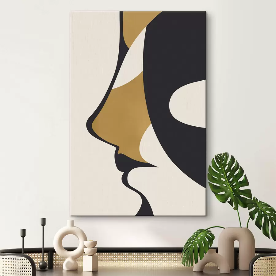 Obraz Abstrakcyjna sylwetka twarzy s47252