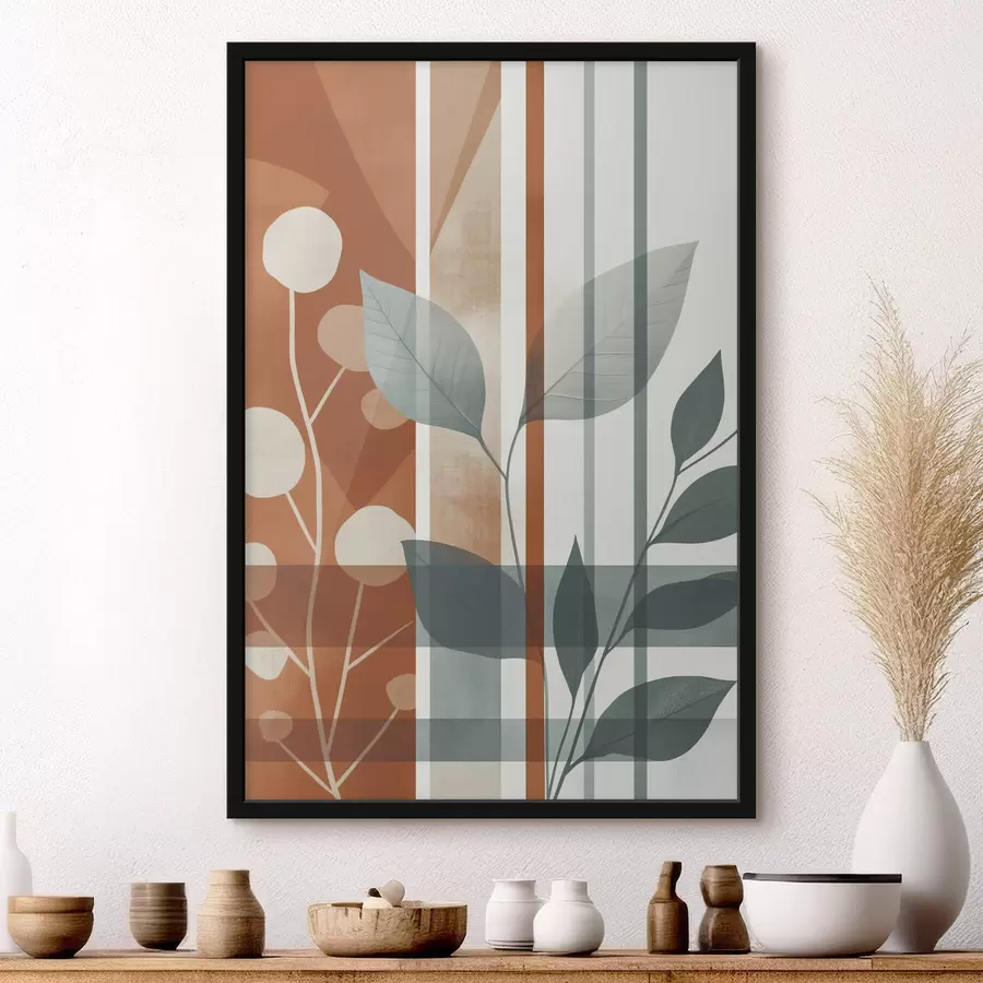 Fototapeta Abstrakcja z gałęziami liści f47248