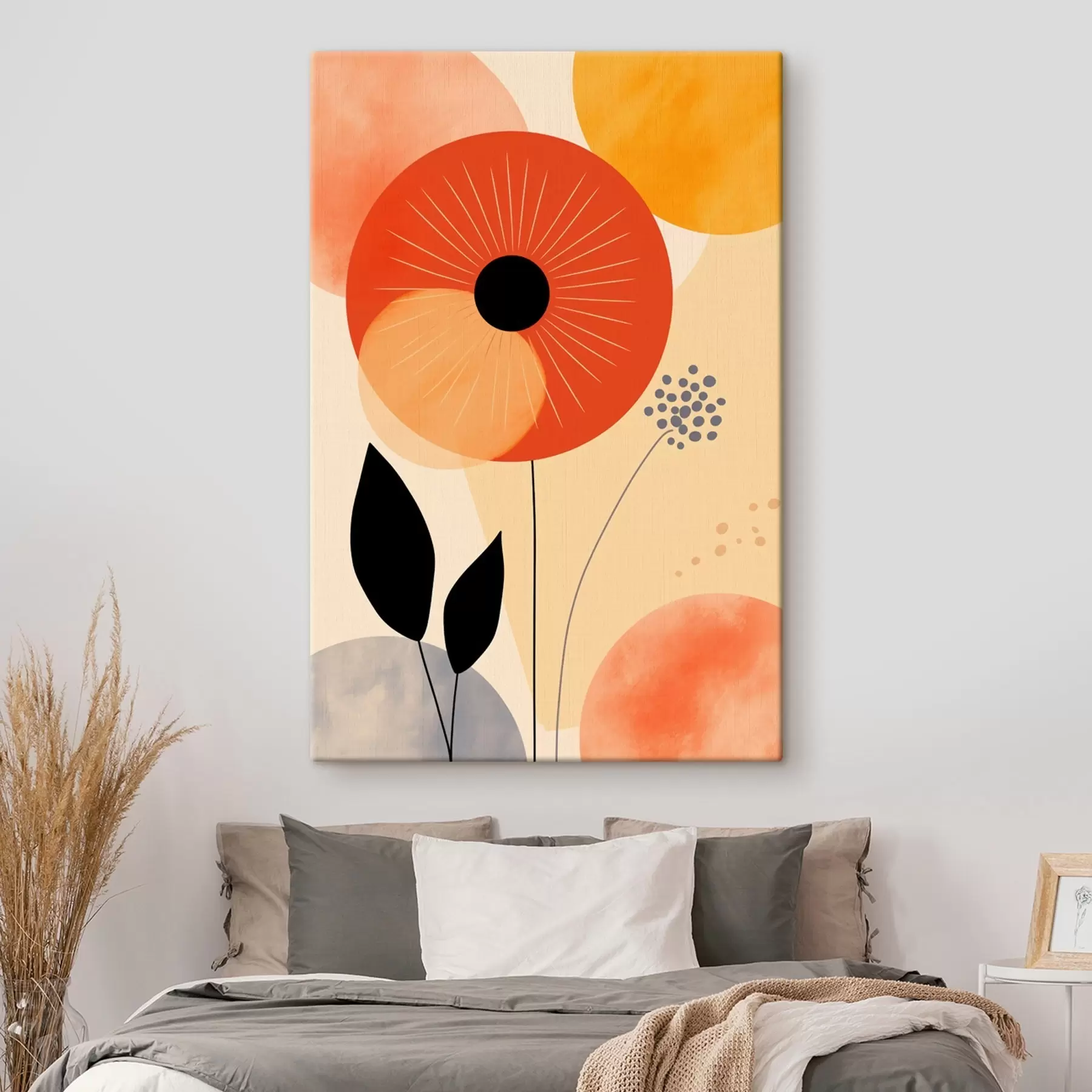 Obraz Dekoracyjna sztuka kwiatowa w stylu ilustracji cyfrowej s46927