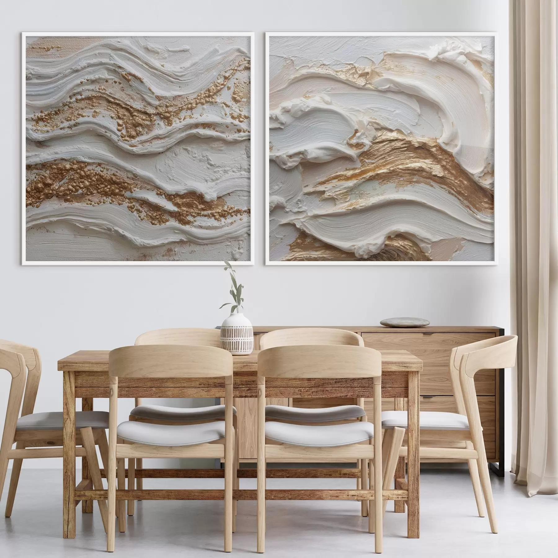 Fototapeta Abstrakcja wolumetryczna z białymi i żółtymi pociągnięciami d00742