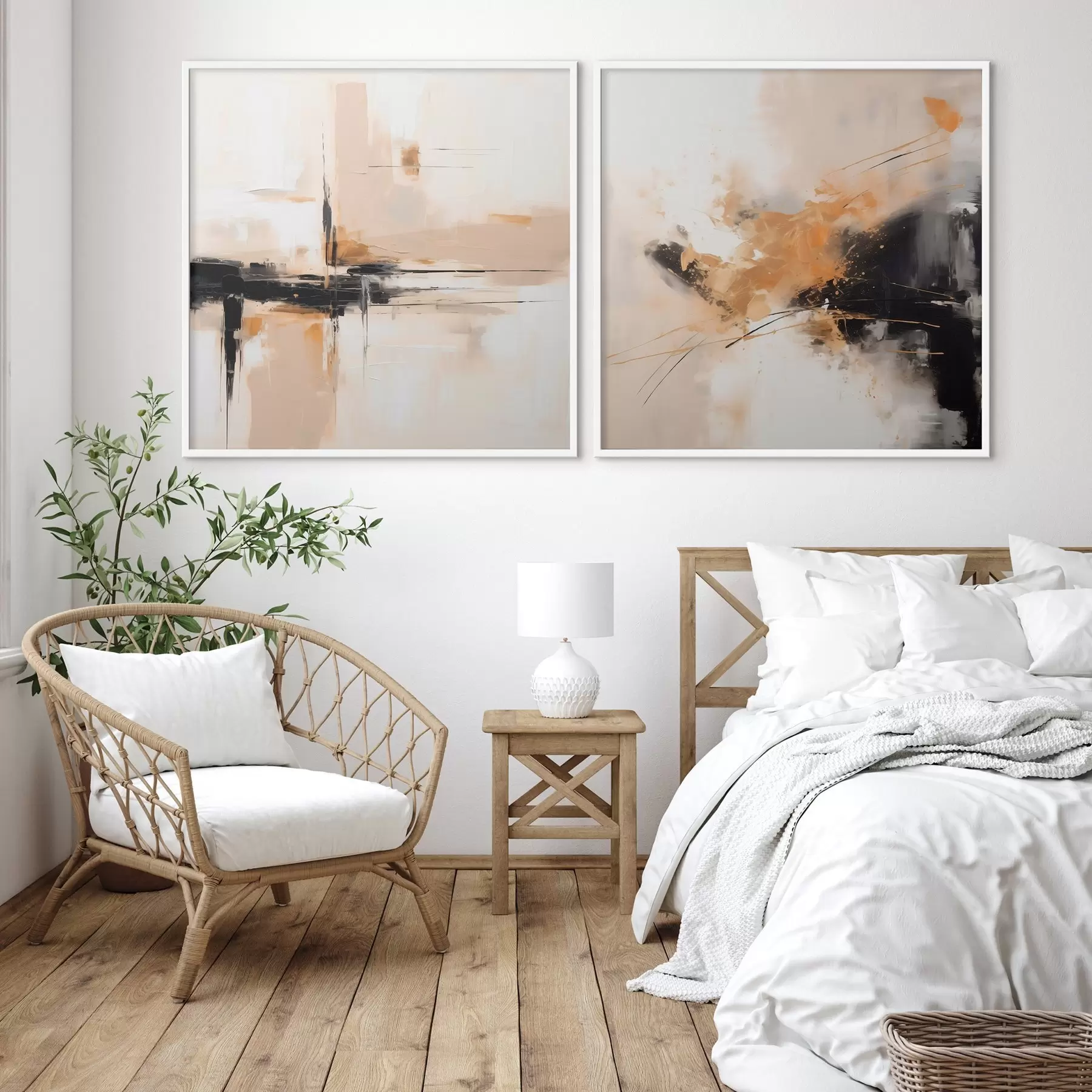 Fototapeta Geometria i ekspresja w stylu olejnym d00901