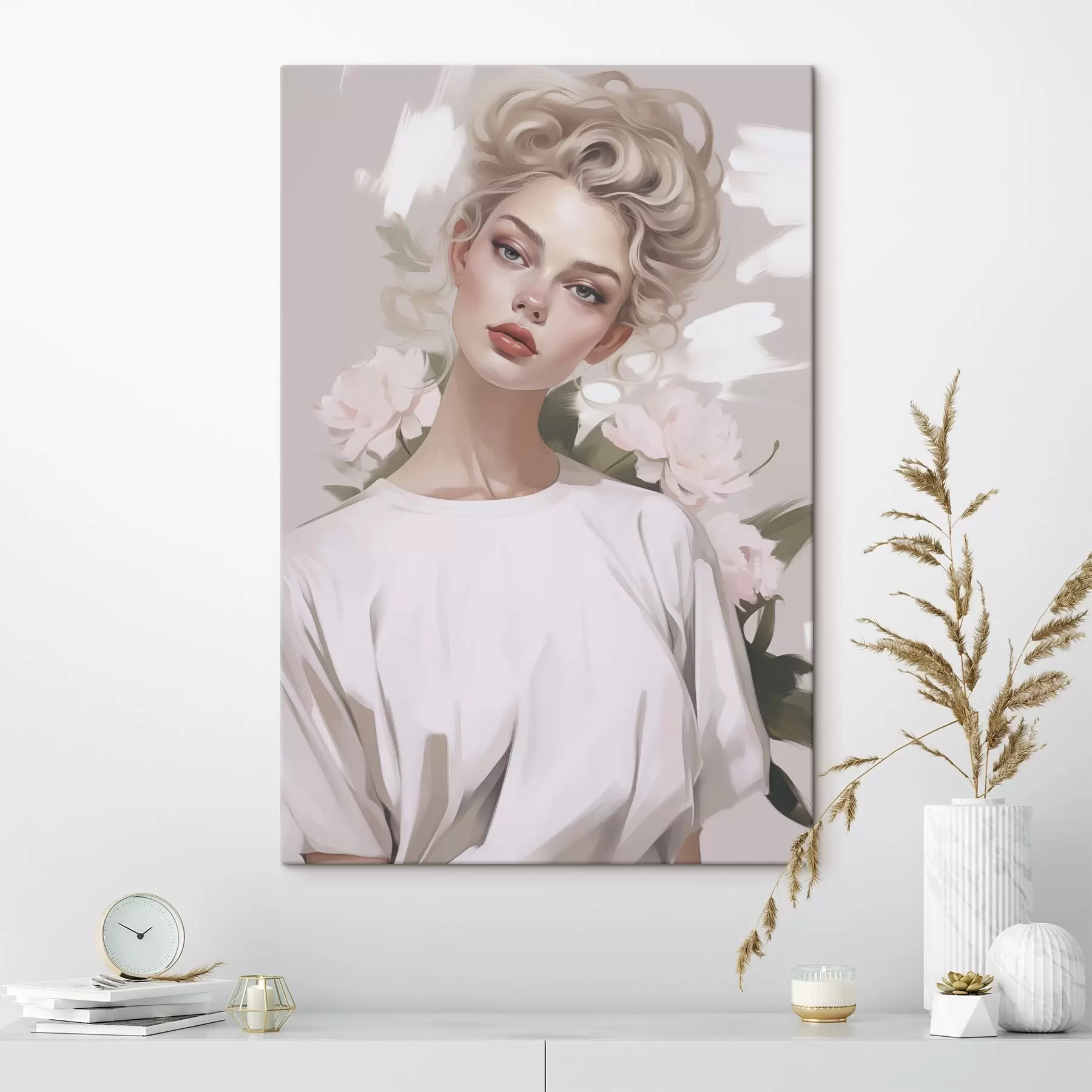 Obraz Portret dziewczyny w koszulce s47340