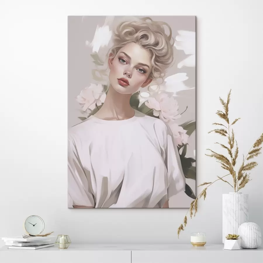 Obraz Portret dziewczyny w koszulce s47340