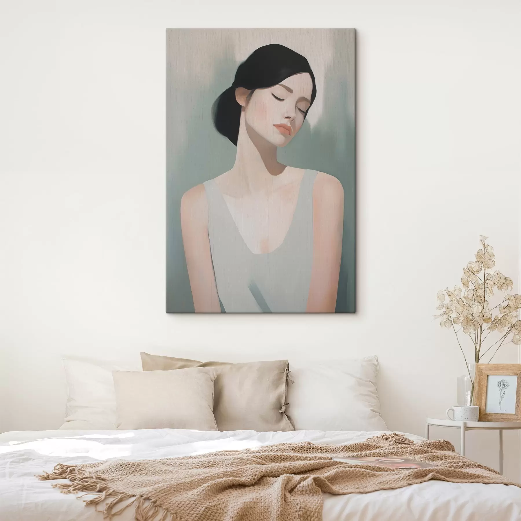 Obraz Dziewczyna z zamkniętymi oczami s47341