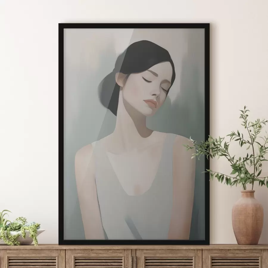 Fototapeta Dziewczyna z zamkniętymi oczami f47341