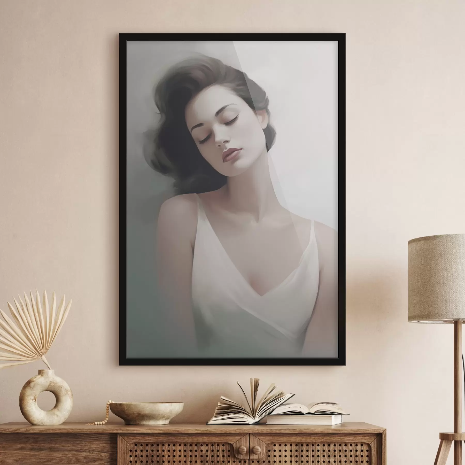 Fototapeta Portret dziewczyny z zamkniętymi oczami f47342