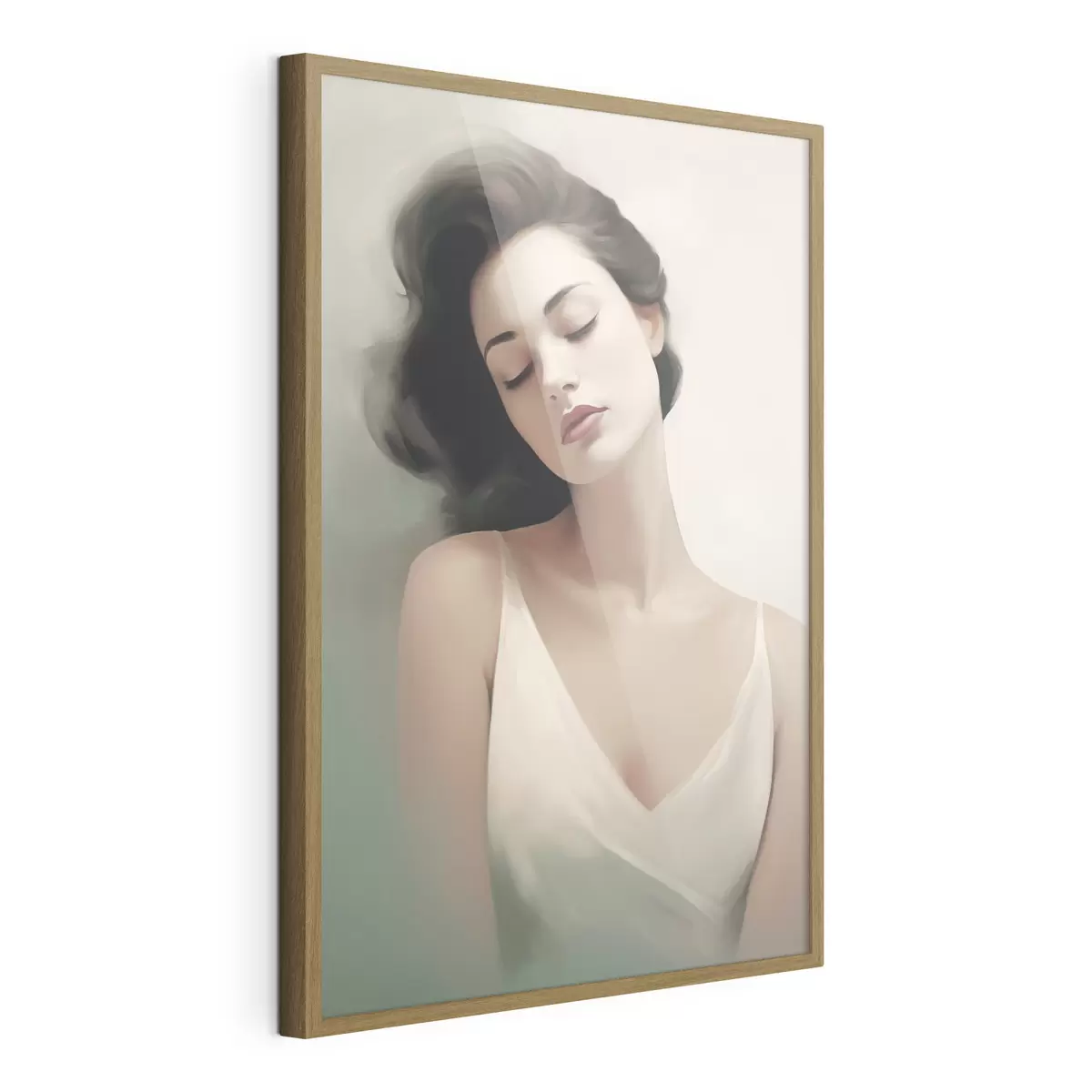 Plakat Portret dziewczyny z zamkniętymi oczami f47342