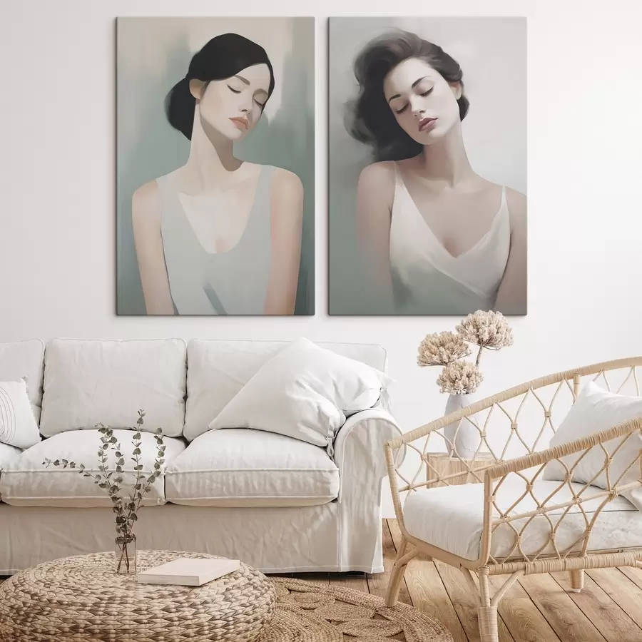 Obraz Dziewczyna z zamkniętymi oczami m01188