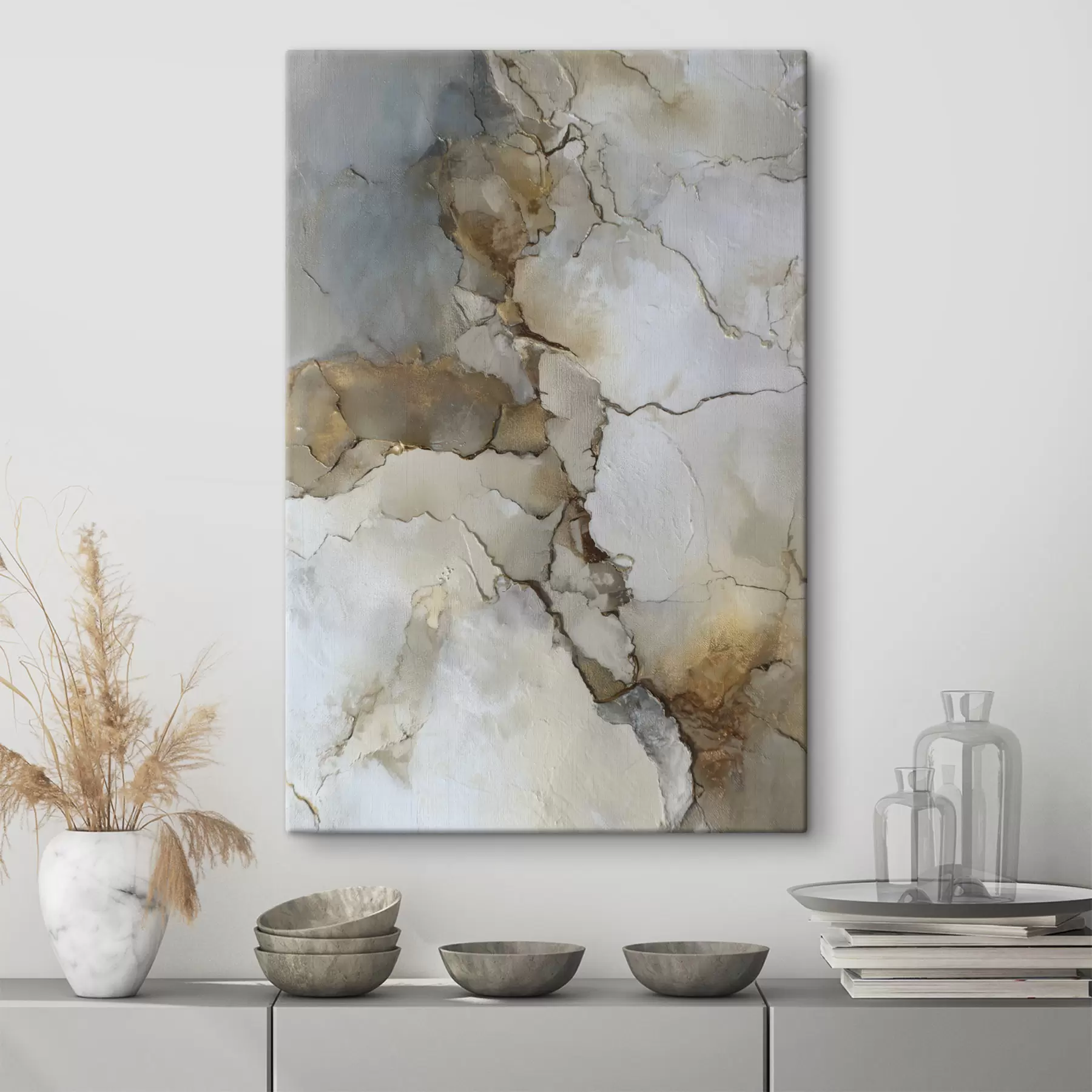 Obraz imitacja abstrakcyjnej tekstury z pęknięciami s47117