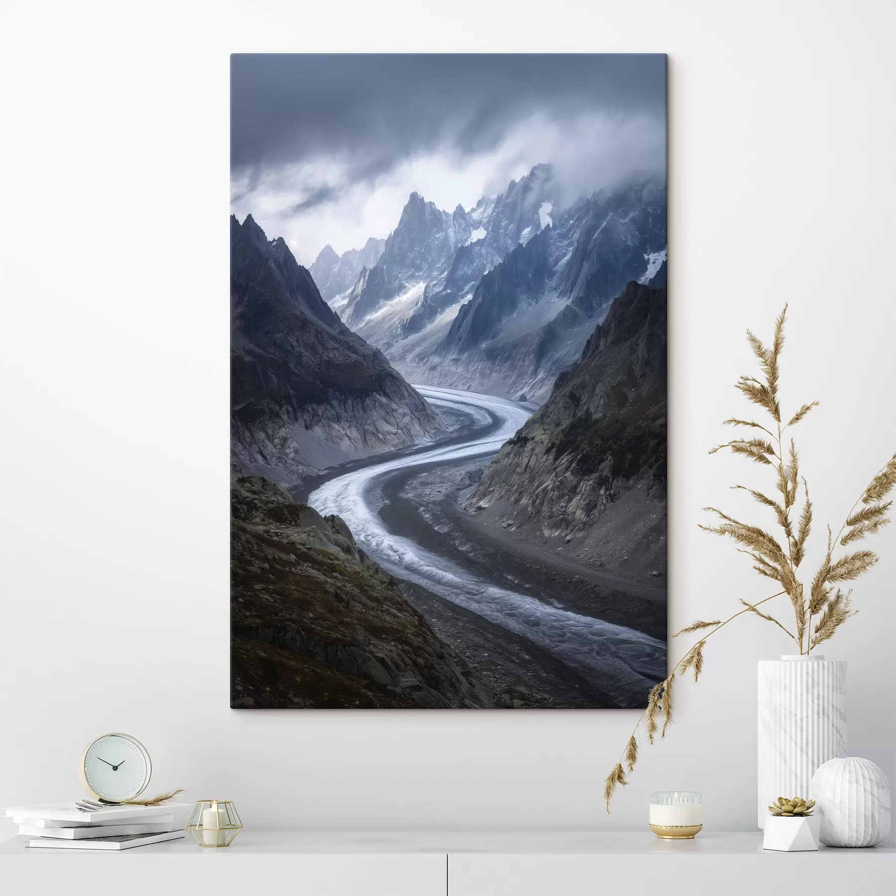 Obraz górski krajobraz z chmurami s47142