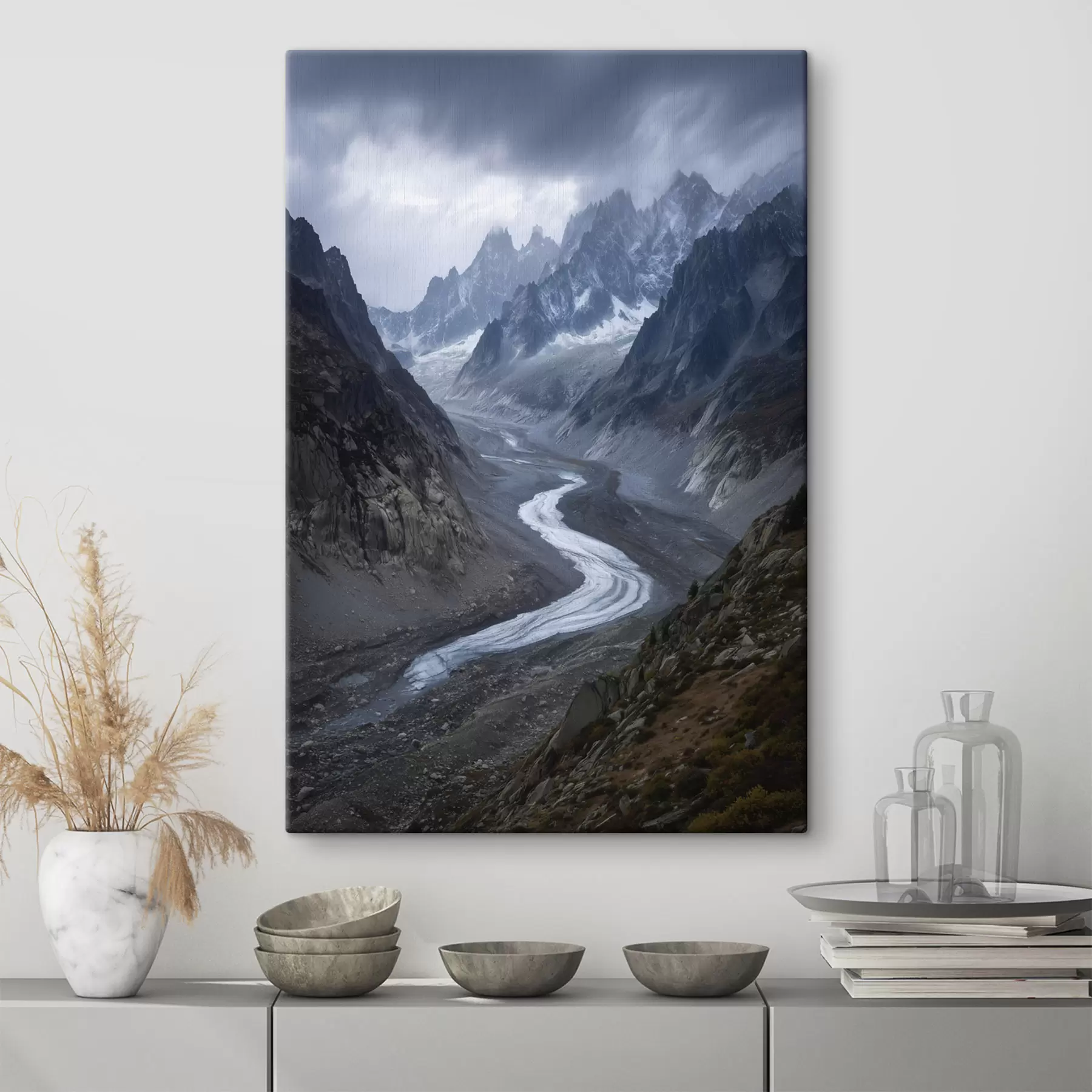 Obraz górski krajobraz z chmurami s47143