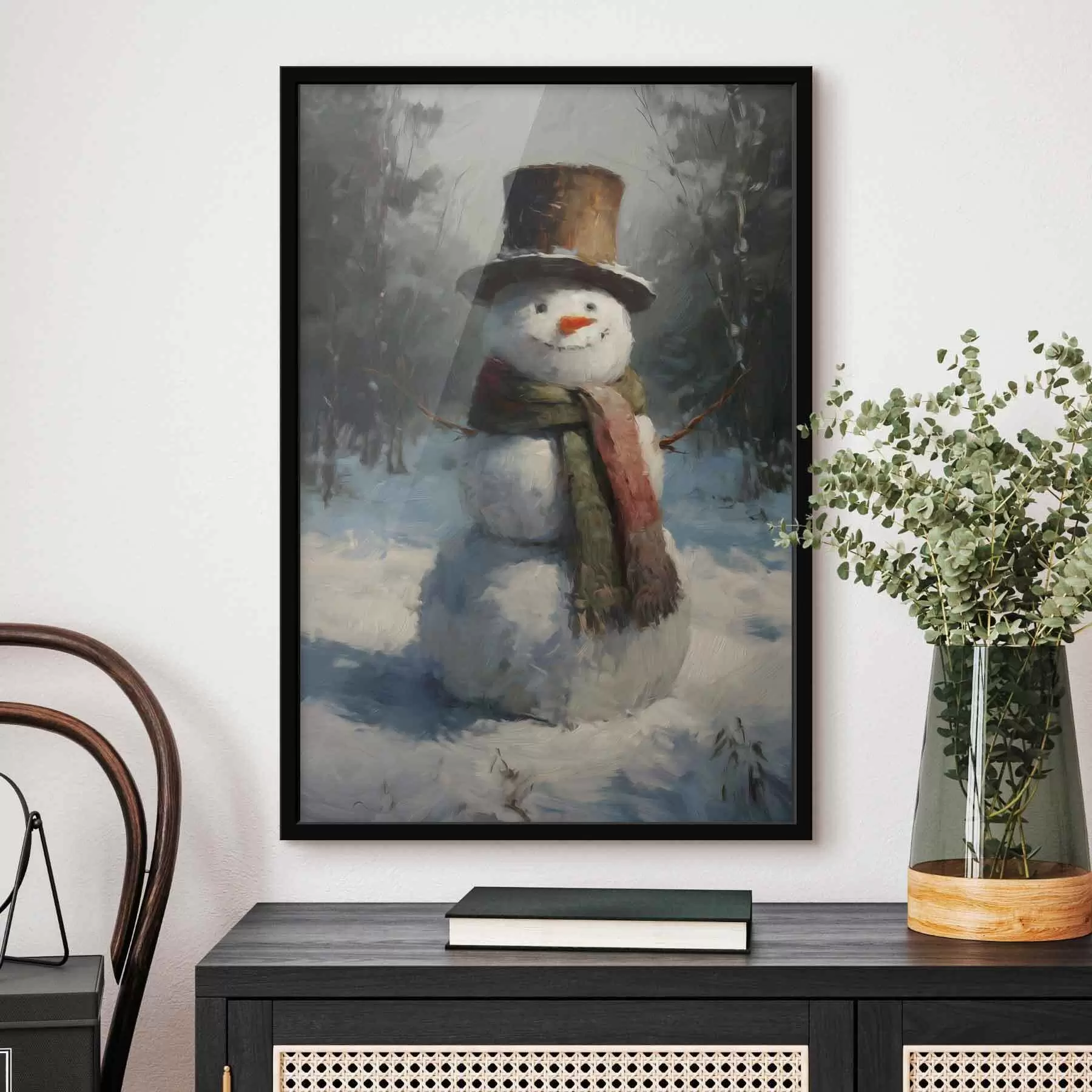 Fototapeta bałwan w stylu malarstwa olejnego f47116