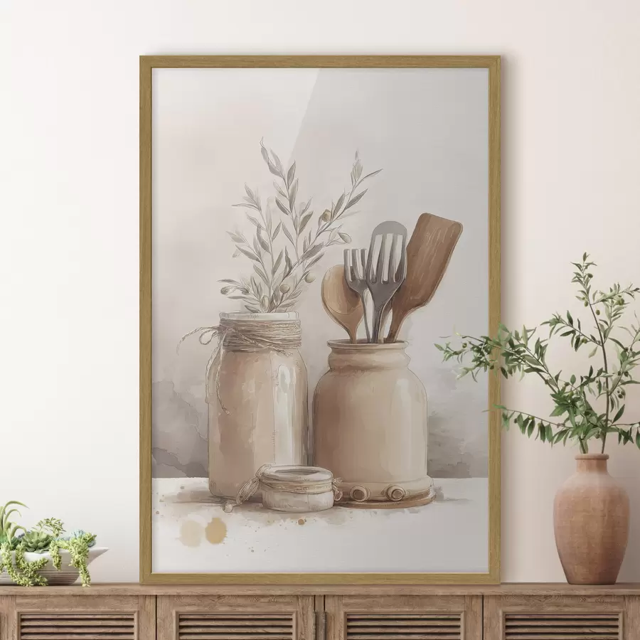 Fototapeta martwa natura w kuchni w stylu akwareli f47125