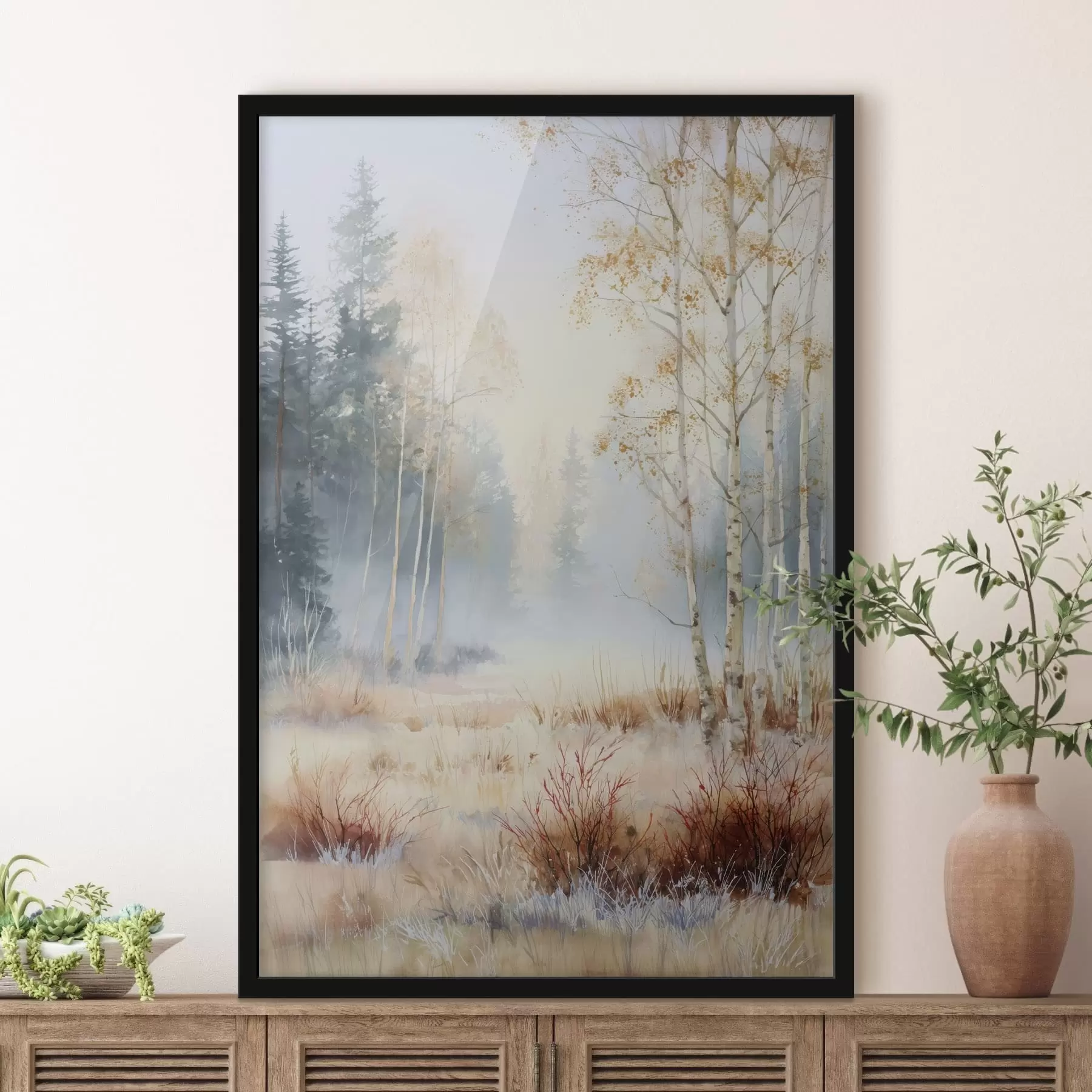 Fototapeta pierwsze przymrozki w lesie f47130