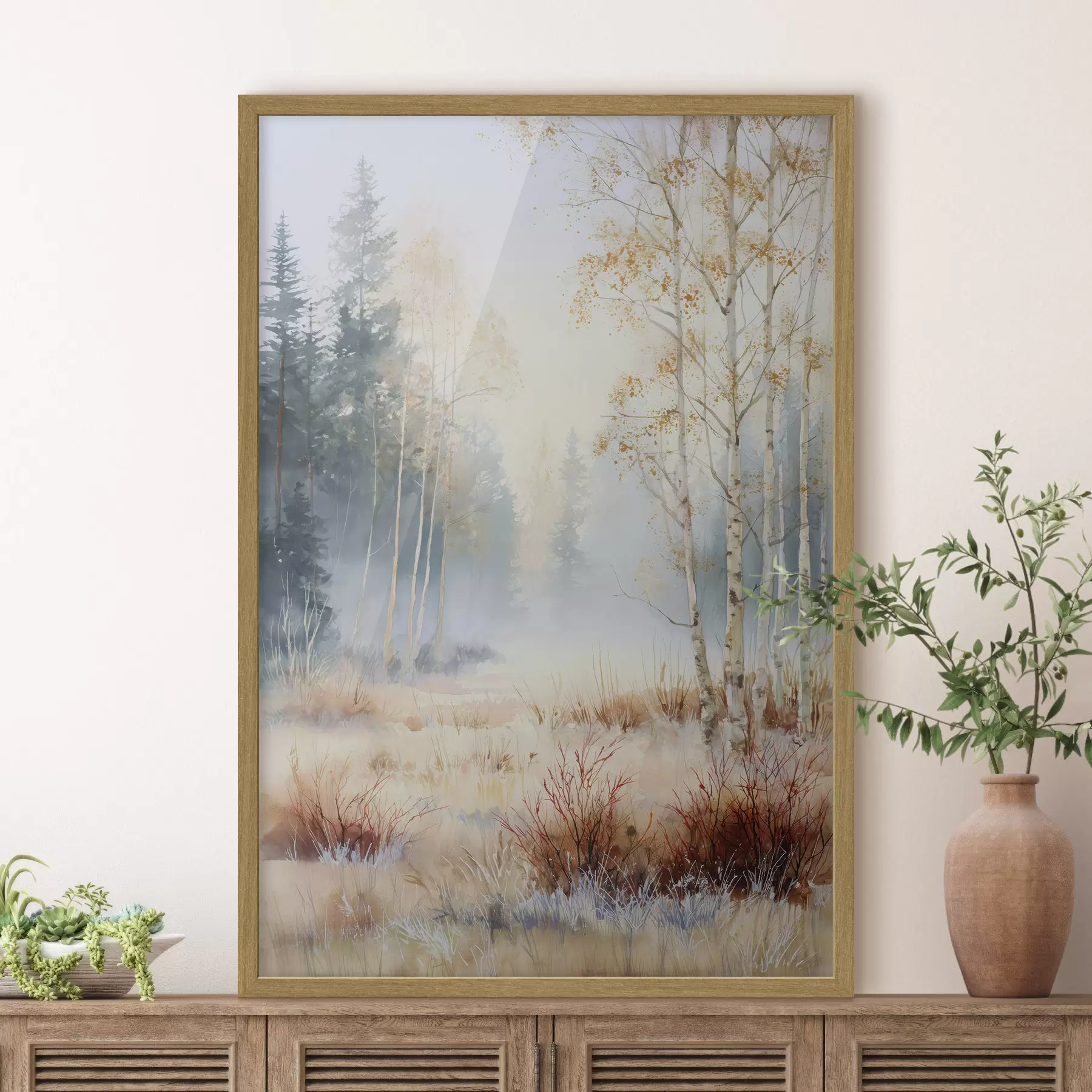 Fototapeta pierwsze przymrozki w lesie f47130