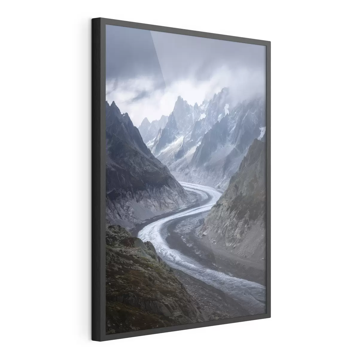 Plakat górski krajobraz z chmurami f47142