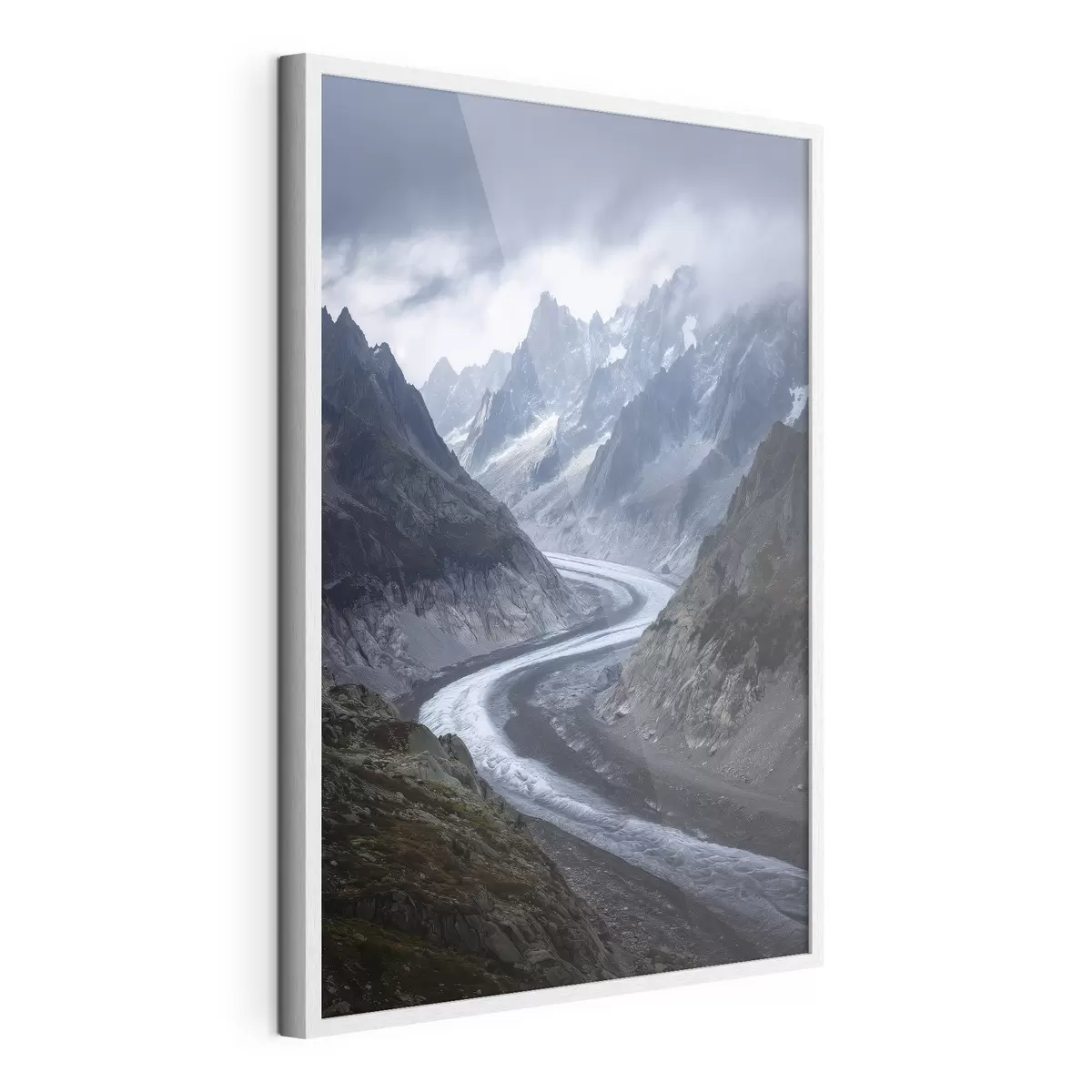 Plakat górski krajobraz z chmurami f47142