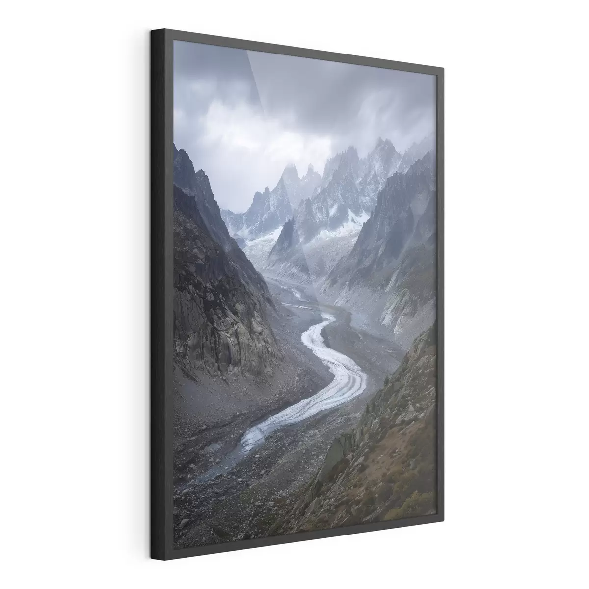Plakat górski krajobraz z chmurami f47143