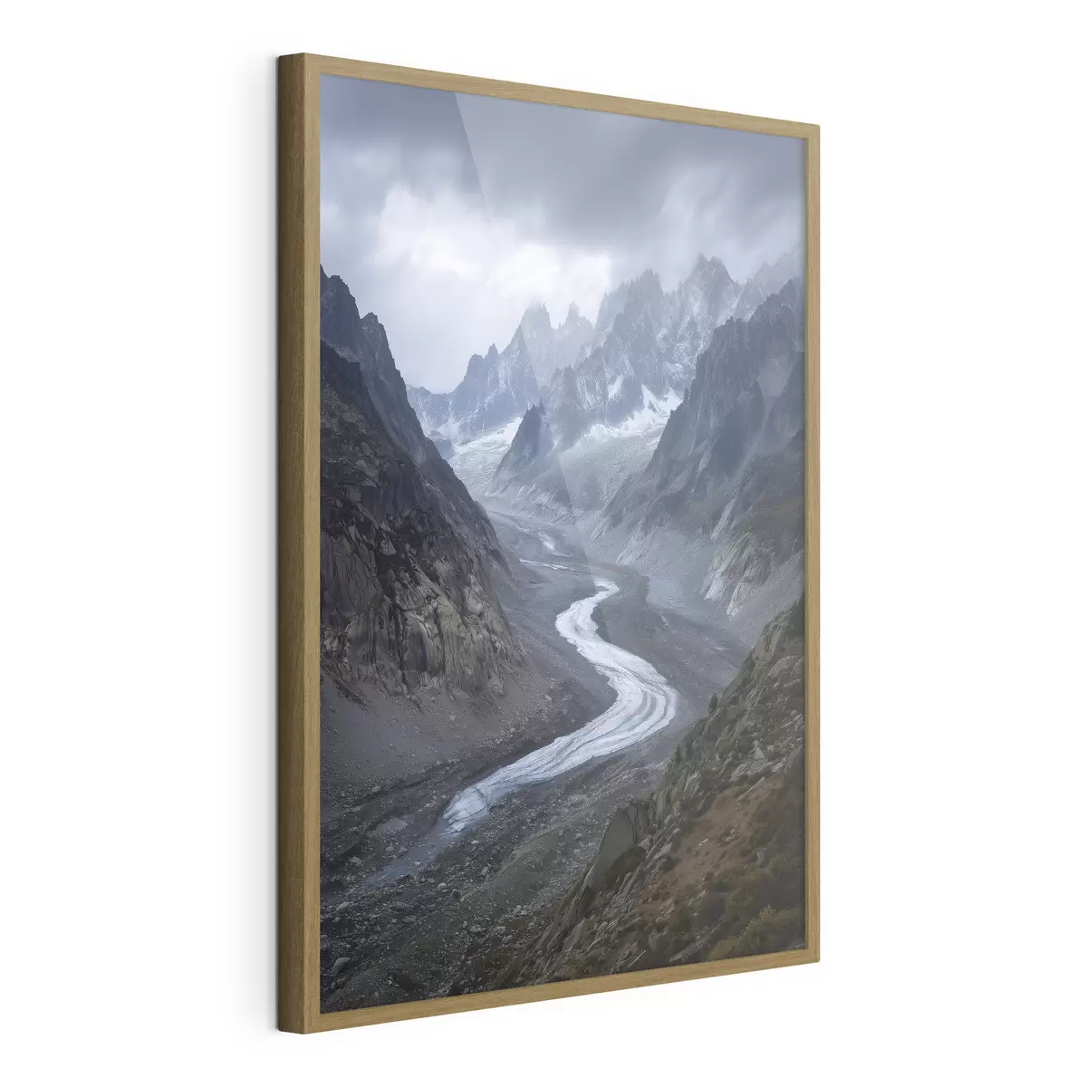 Plakat górski krajobraz z chmurami f47143