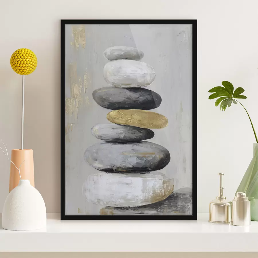 Fototapeta duże kamienie w stylu malarskim f47236