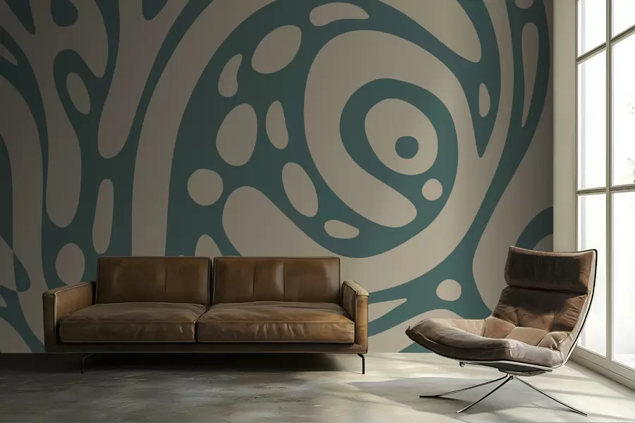 Fototapeta Abstrakcyjny wzór z płynnymi organicznymi kształtami w05071