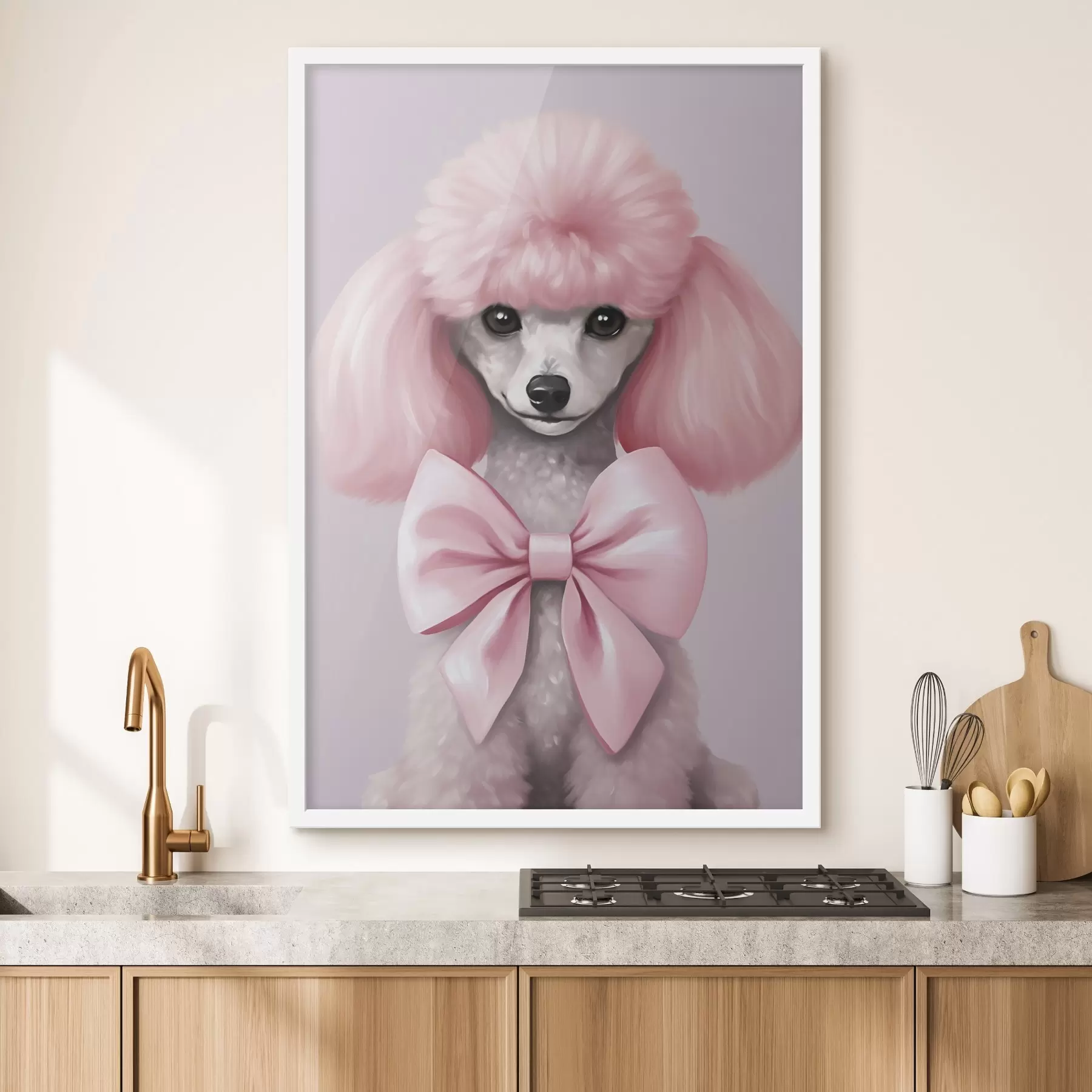 Fototapeta Pudel z kokardką f47412