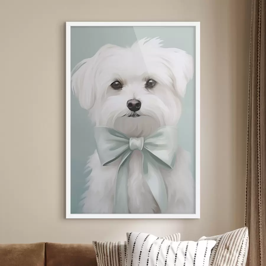 Fototapeta Mały piesek z kokardką f47413