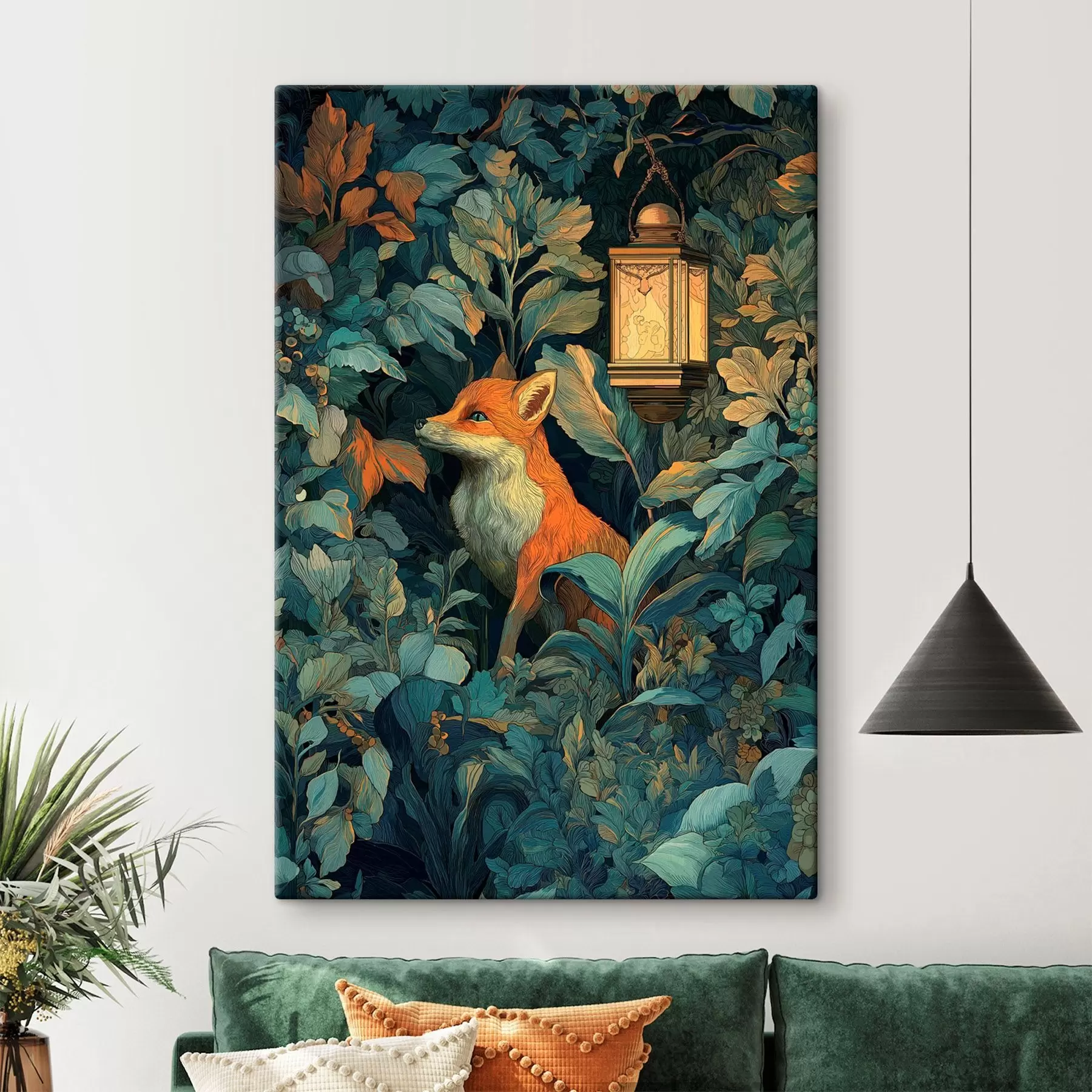 Obraz Śliczny lis w krzakach s47107