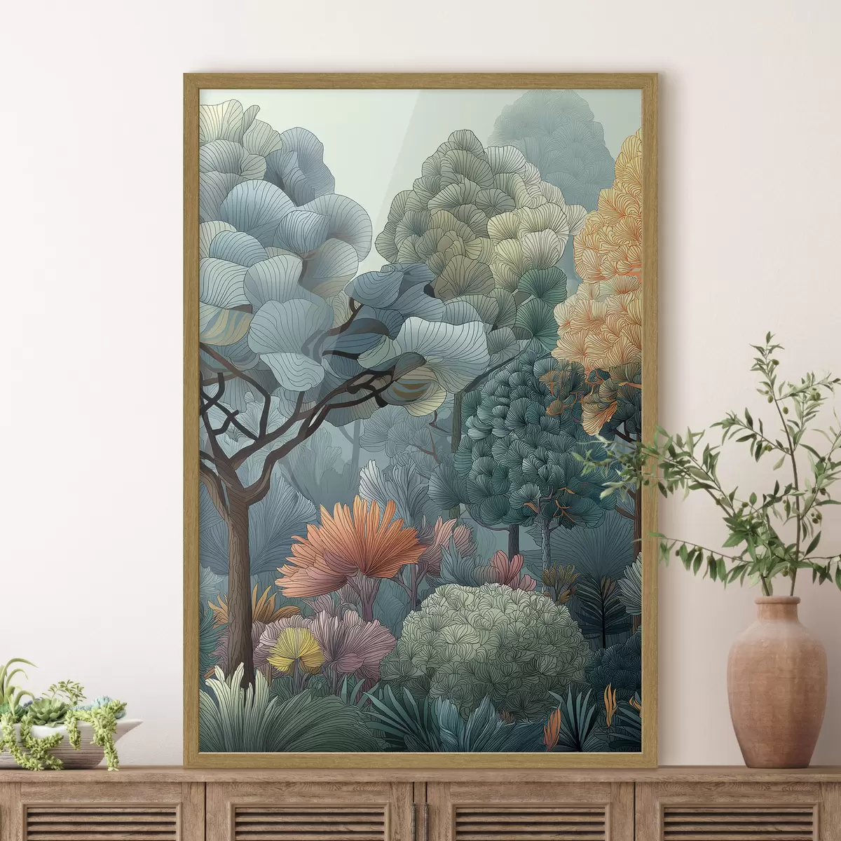 Plakat Las abstrakcyjny f47105