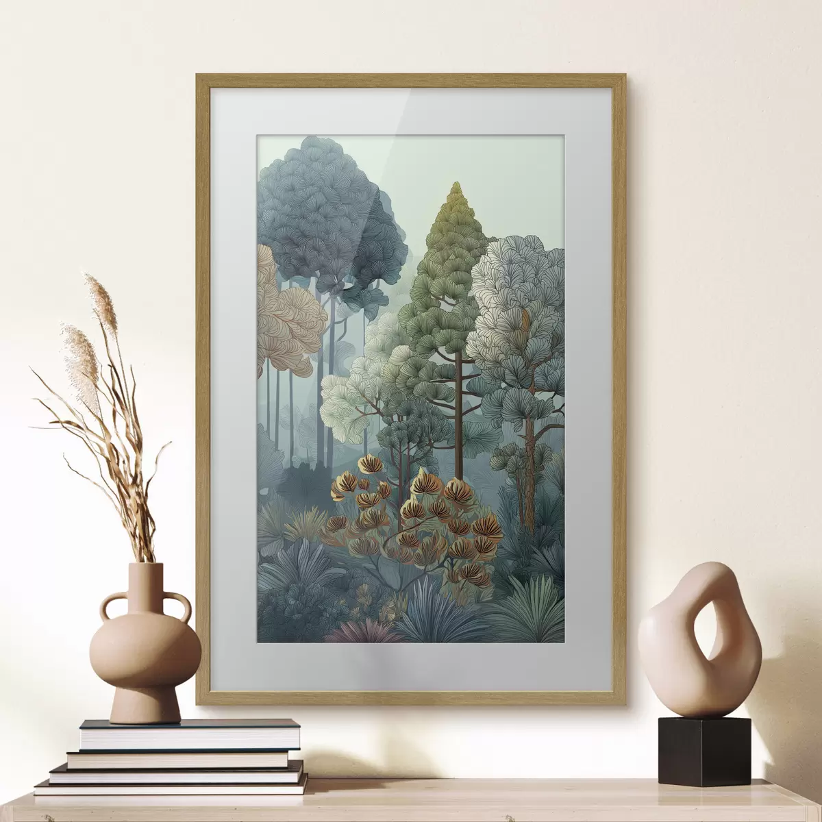 Plakat Różnorodność roślin w lesie f47106